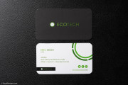 Black and white biz card template with spot UV rounded corners 1