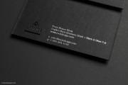 Free black business card template with black and silver foil stamping 5
