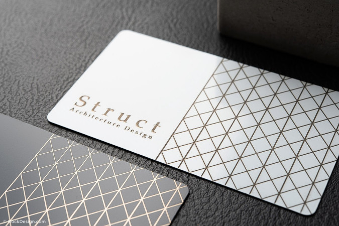Professional black and white metal cards - Struct