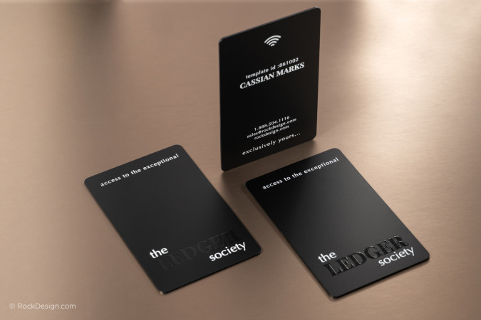 Exclusive Matte Black Smart PVC Business Card – the Ledger Society