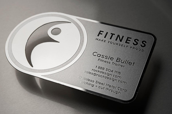 Fitness business card stainless steel - Fitness