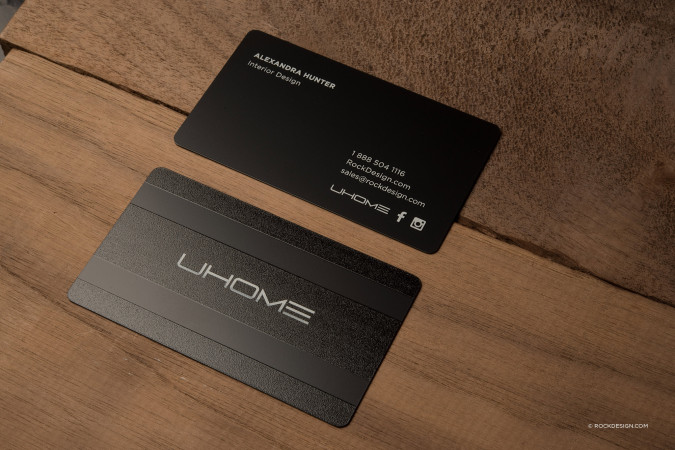 Realty Quick Black Metal Cards - UHome