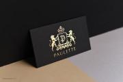 Black card template with gold and silver foil 3