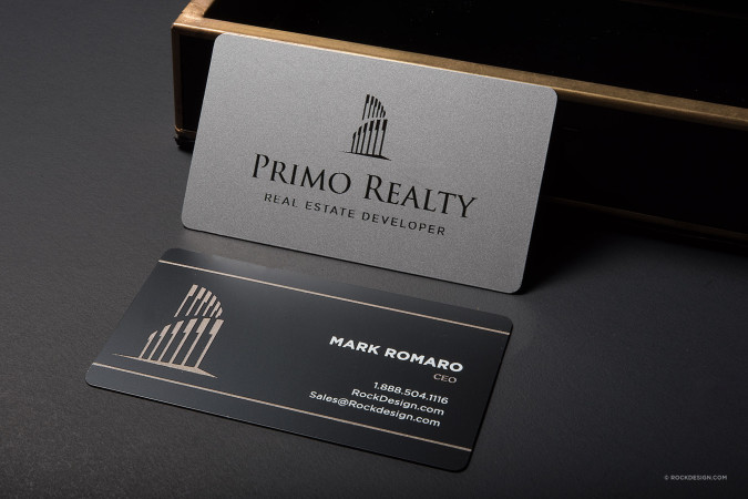 Colosseum Metal Business Cards - Primo Realty