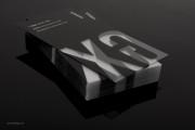 Black clear plastic business card template with white ink 4
