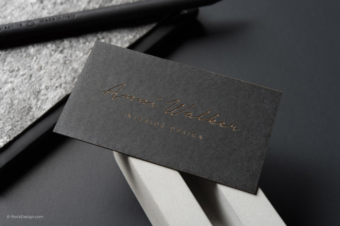 Elegant modern laser engraved business card - Anni Walker