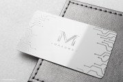 Technological Laser Engraved White Metal Business Card 2