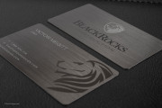 Gunmetal Metal Business Card Design - 14