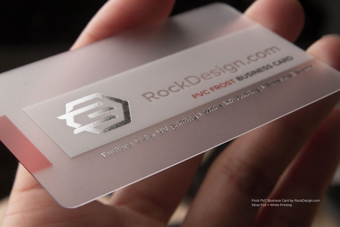 Bright & Modern PVC Plastic Business Card Template - RockDesign.com