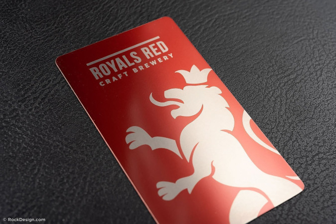 Bold red modern red business card design – Royals Red