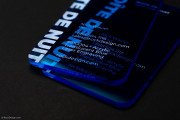 Striking Translucent Blue Acrylic Business Card 2