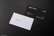 Minimalist black and white holographic foil biz card template 4