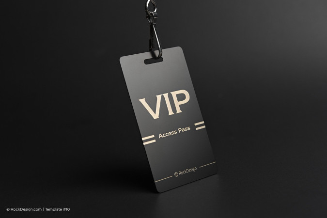 Access pass metal tag business card - VIP