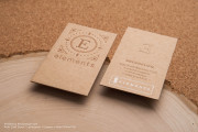 charming letterpress brown Kraft business cards 2