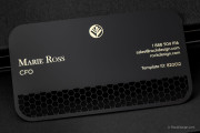 Honeycomb Quick Black Metal UV Printed Business Card Template 1 