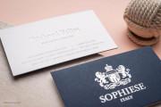 Rose gold navy business card template 4