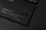 Silver pattern black card template 2