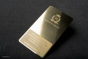 Stunning Mirror Finish Gold Metal Business cards - Majestic Group