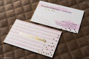 Makeup artist thick silk laminated cards Amanda Beauty template 2