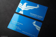 Professional laser engraved blue metal business card 1