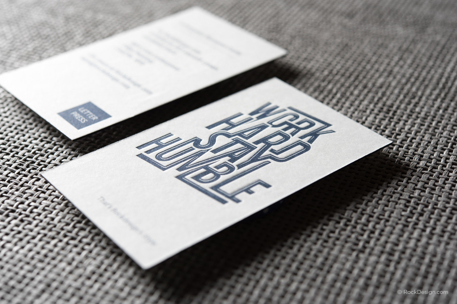 Print Blue Business Cards Online Today Rockdesign Blue Edge Letterpress Template 1