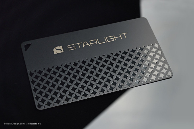 Quick laser engraved metal business card - Starlight