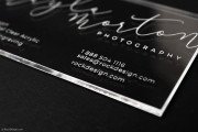 Minimalist Laser Engraved Crystal Clear Acrylic Business Card 2