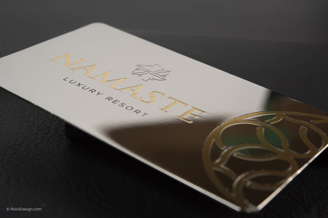 Gold & Silver Plating Premium Metal Business Cards | RockDesign.com