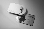 Stainless Steel Visit Card with Cut-Through Logo Business Card Template 4