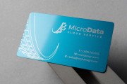 Colorful blue metal visiting card 2