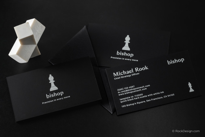 Bold Express Hard Suede Business Card - Bishop