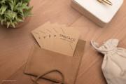 Free brown kraft card with offset printing & foil stamp template 7