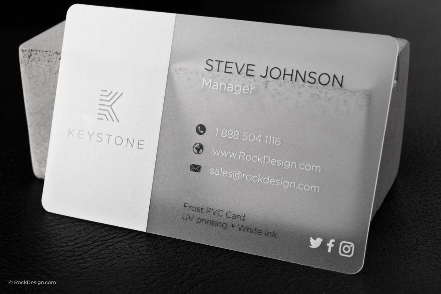 EXPLORE Frosted business cards