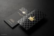 Black & gold royal silk business card template 5