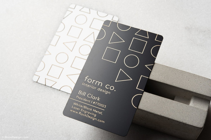 Minimalist interior design business card template design - Form Co.