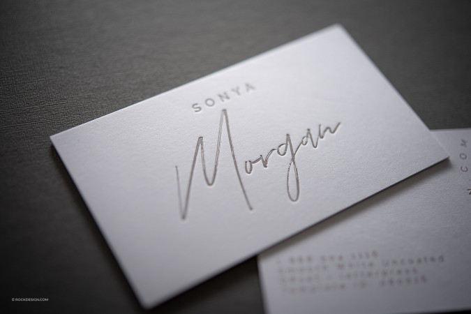 Simple Letterpress visiting cards - Sonya