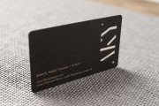 Black quick biz card with laser cutting and engraving 5