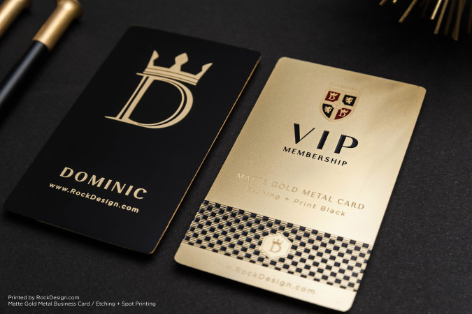 Luxury VIP Member Gold Metal Card - Dominic