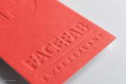 Red/white embossed visit card template 4