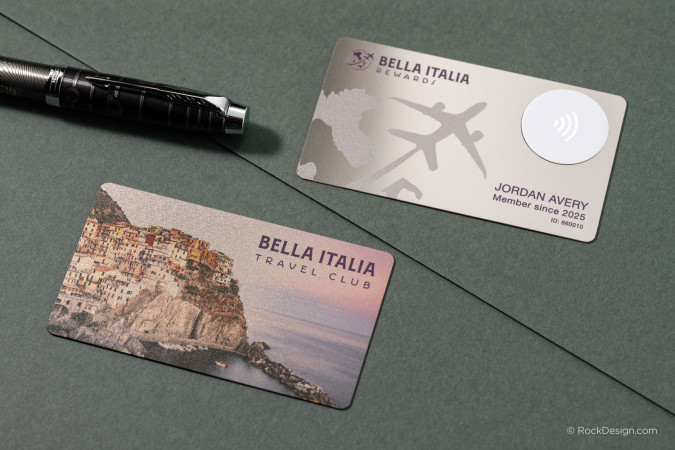 Breathtaking NFC Stainless Steel Business Card - Bella Italia