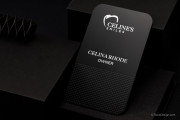 Sleek and Simple Vertical Quick Black Metal Card Template 1 