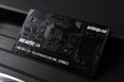Highly Detailed Etched Black Metal with Spot Colors Business Card 4