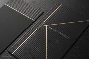 Suede black template with black and gold foil stamp 7