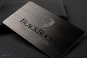 Gunmetal Metal Business Card Design - 17