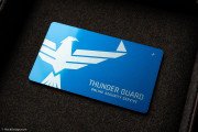 Professional laser engraved blue metal business card 2