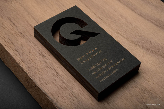 Laser Cut Through Business Card Template - the Q