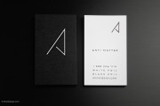 Minimalist modern black and white business card 1