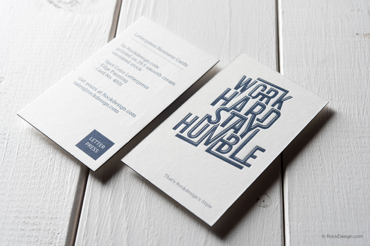 Print Blue Business Cards Online Today Rockdesign Blue Edge Letterpress Template 4
