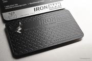 Engraving and etched black metal card 2