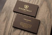 Brown visiting card template with gold foil 3